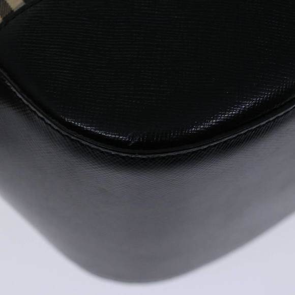 BURBERRY Nova Check Shoulder Bag Canvas Beige Black Auth bs12775 - Picture 16 of 16